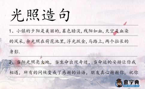光照造句