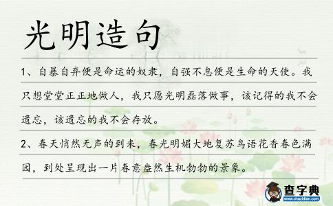 光明造句