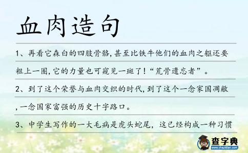 血肉造句