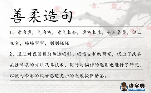 善柔造句
