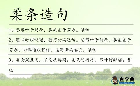 柔條造句