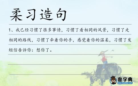 柔習造句