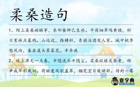 柔桑造句