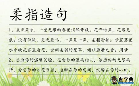柔指造句
