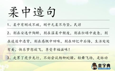 柔中造句