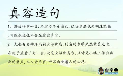 真容造句
