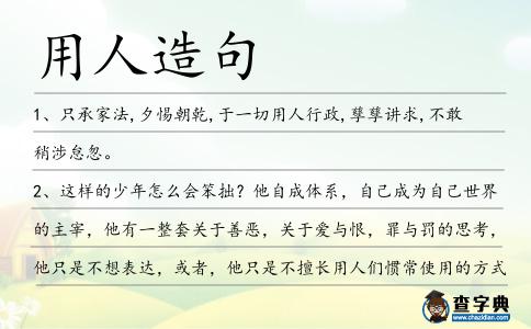 用人造句