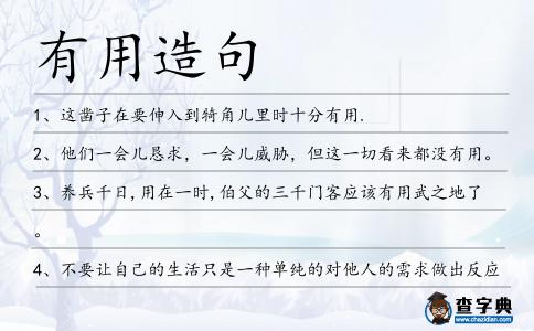 有用造句