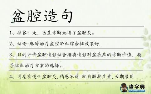 盆腔造句