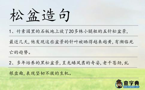 松盆造句