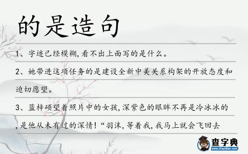 的是造句