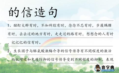 的信造句