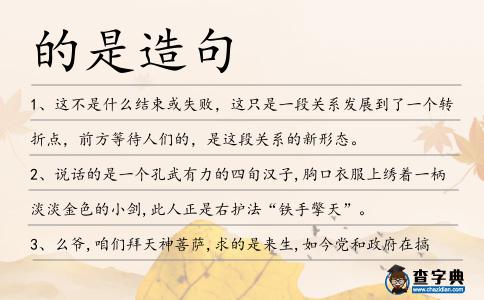 的是造句