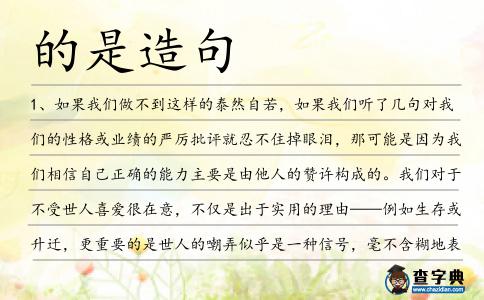 的是造句