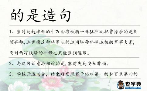 的是造句
