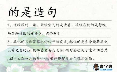 的是造句
