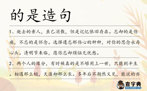 的是造句