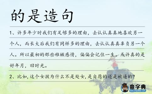 的是造句