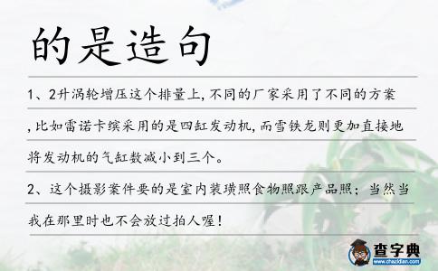 的是造句