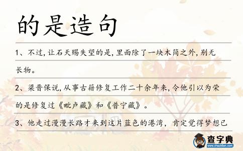 的是造句