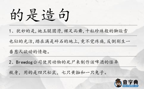 的是造句