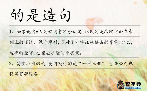 的是造句