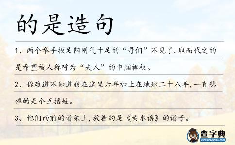 的是造句