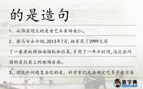 的是造句