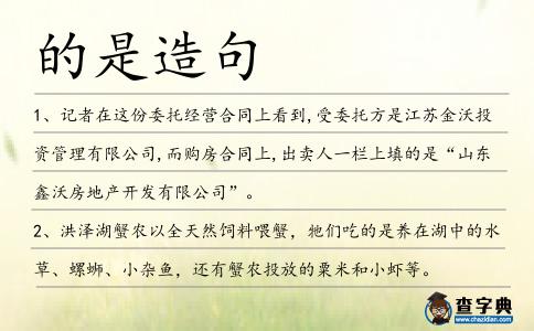 的是造句