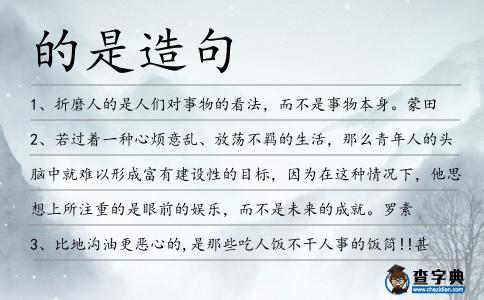 的是造句