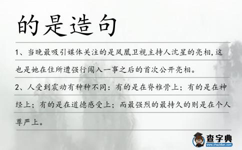 的是造句