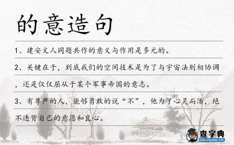的意造句