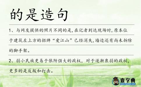 的是造句