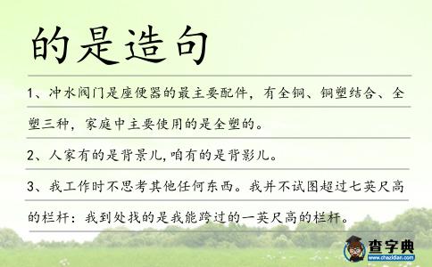 的是造句