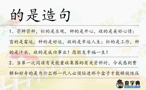 的是造句