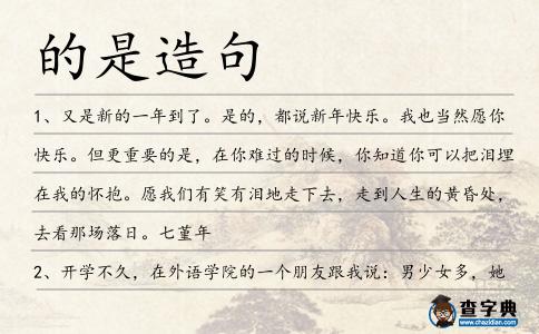 的是造句