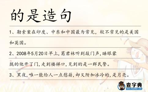 的是造句