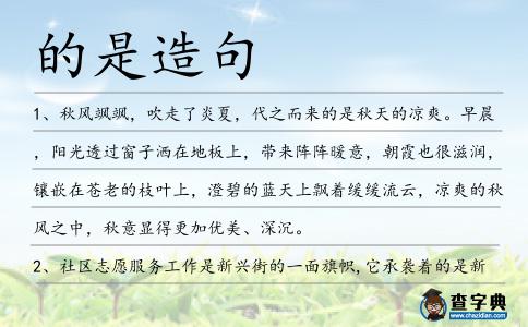 的是造句