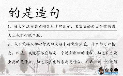 的是造句
