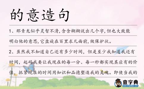 的意造句