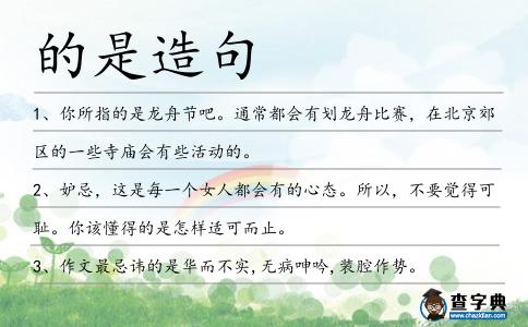 的是造句