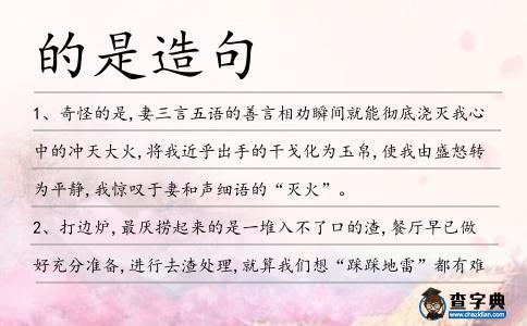 的是造句