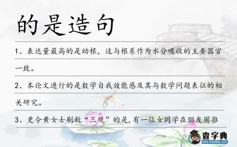 的是造句