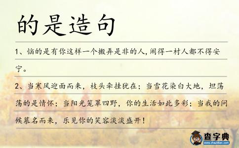 的是造句