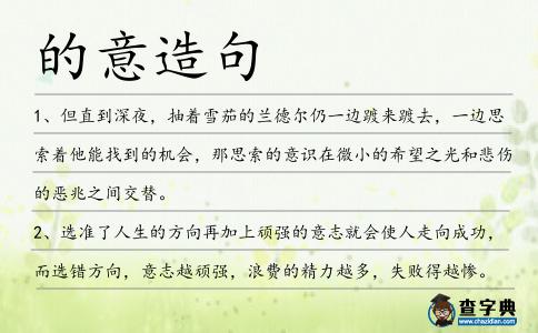 的意造句
