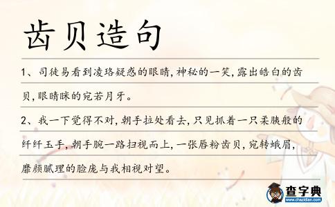 齒貝造句