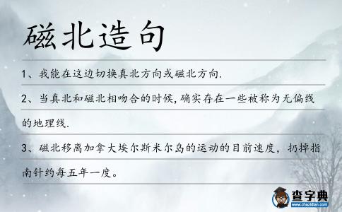 磁北造句