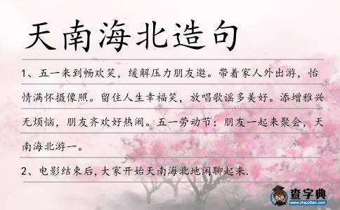 天南海北造句