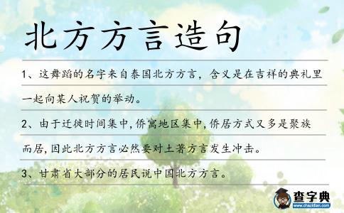 北方方言造句