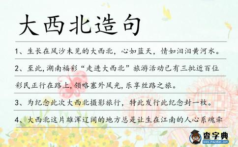 大西北造句